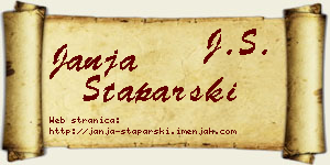 Janja Staparski vizit kartica